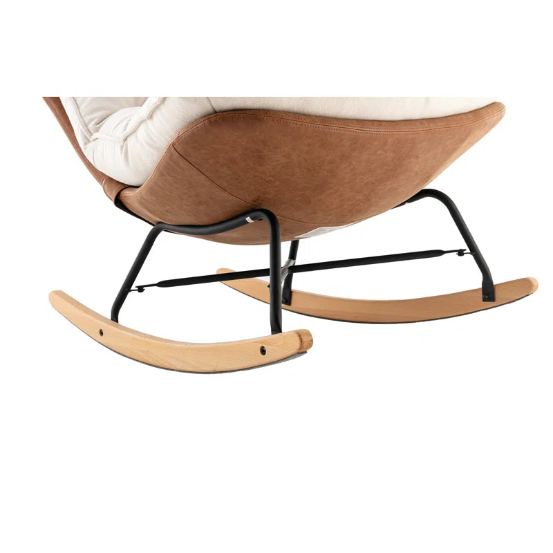 Luikan  Metal Rocking Chair - Wooden Bazar