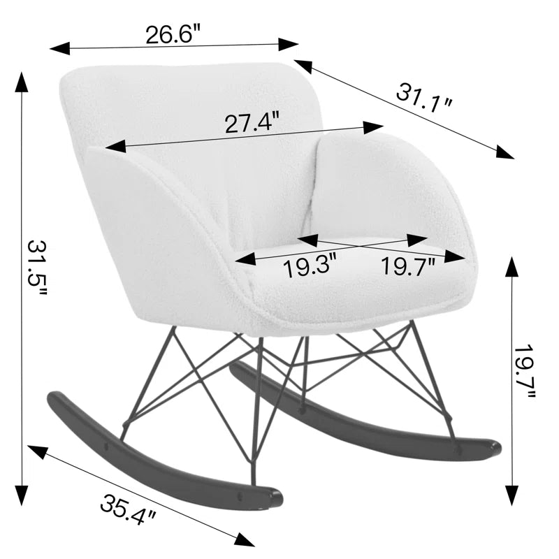 Shaater Rocking Chair For Modern Living - Wooden Bazar