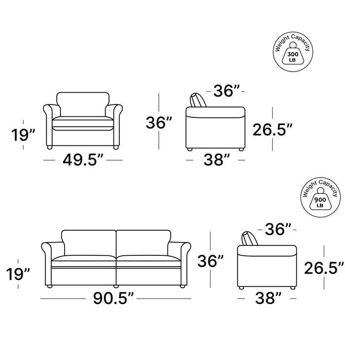 Shyon  49.5'' Wide Upholstered Armchair With Round Arms