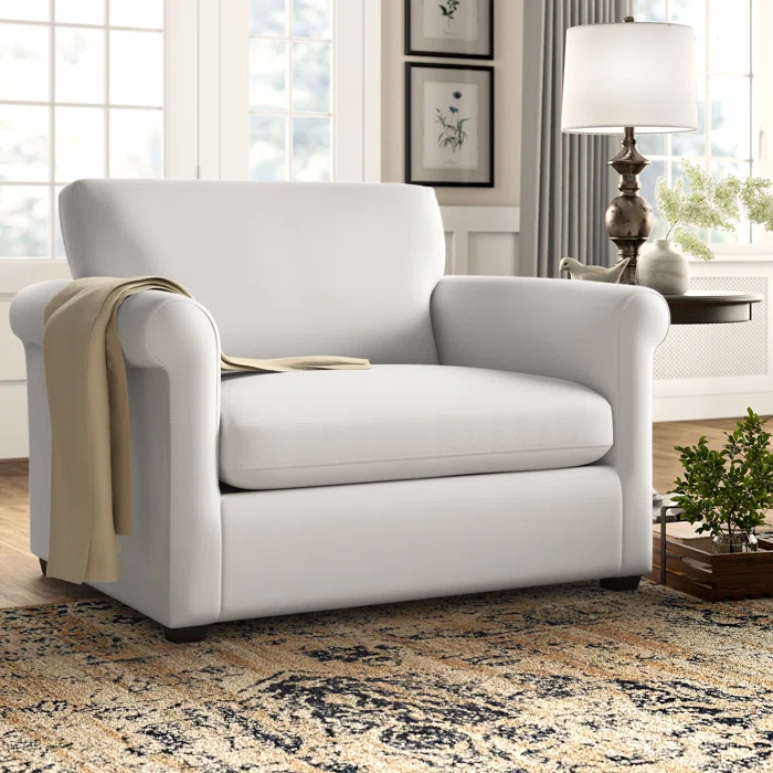 Shyon  49.5'' Wide Upholstered Armchair With Round Arms