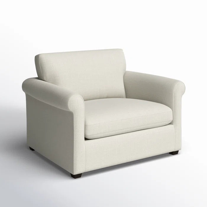 Shyon  49.5'' Wide Upholstered Armchair With Round Arms