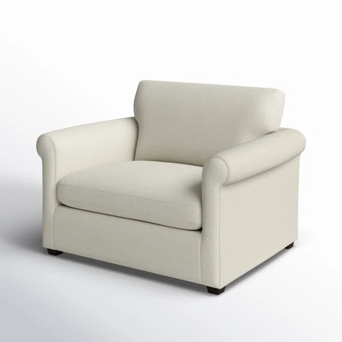 Shyon  49.5'' Wide Upholstered Armchair With Round Arms