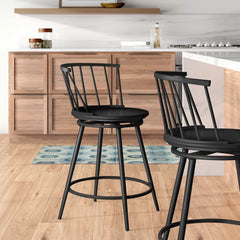 Johannas Swivel 24'' Counter and bar Stool (Set of 2)