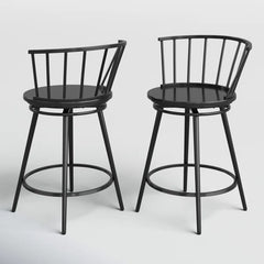 Johannas Swivel 24'' Counter and bar Stool (Set of 2)