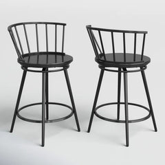 Johannas Swivel 24'' Counter and bar Stool (Set of 2)