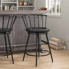 Johannas Swivel 24'' Counter and bar Stool (Set of 2)