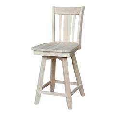 Josline Swivel Solid Wood Counter and bar Stool