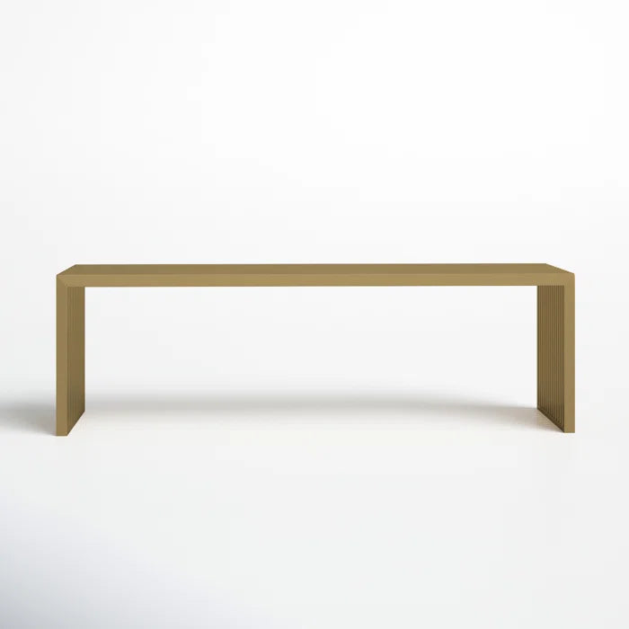 Delkon Stainless Steel Bench - Wooden Bazar