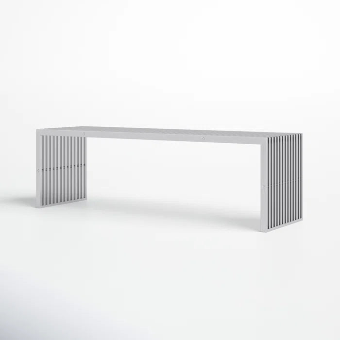 Delkon Stainless Steel Bench - Wooden Bazar