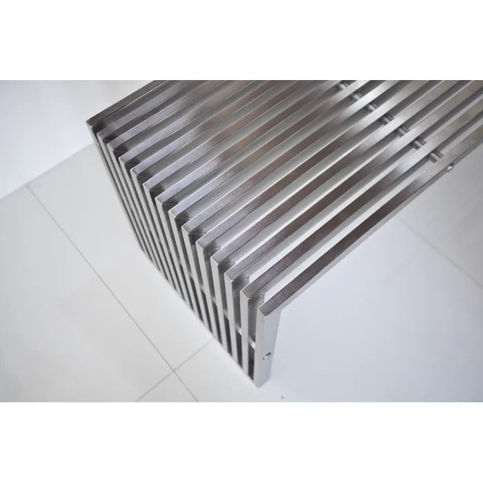 Delkon Stainless Steel Bench - Wooden Bazar