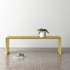 Delkon Stainless Steel Bench - Wooden Bazar