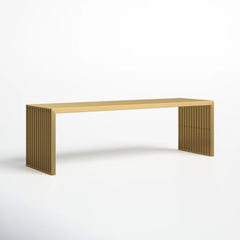 Delkon Stainless Steel Bench - Wooden Bazar