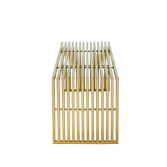 Delkon Stainless Steel Bench - Wooden Bazar