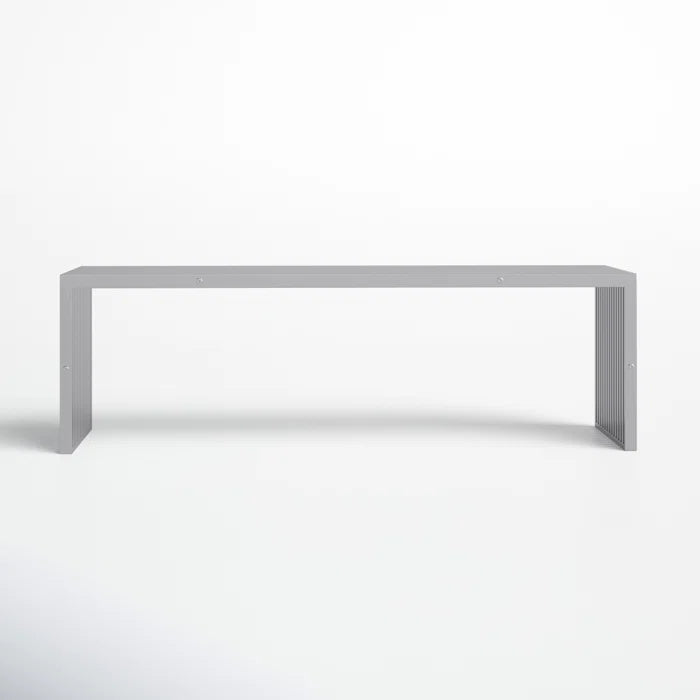 Delkon Stainless Steel Bench - Wooden Bazar