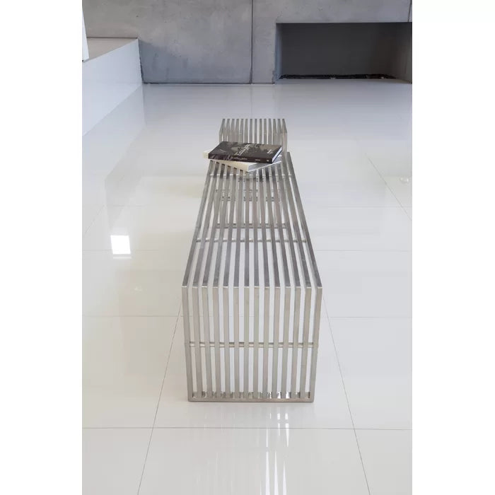 Delkon Stainless Steel Bench - Wooden Bazar