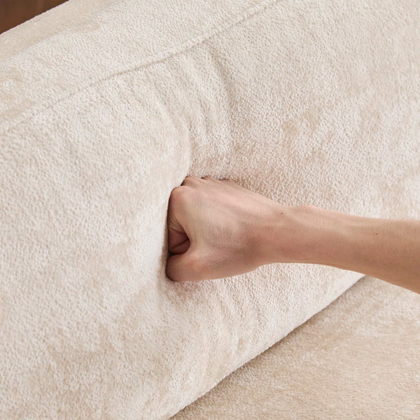 Modern 3-Seater Upholstered Sofa With Solid Wood Base - Wooden Bazar