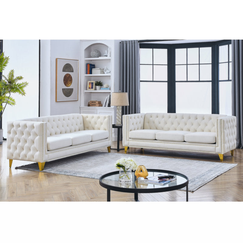 Kaicenz Velvet Living Room Set Luxury Sofa Set