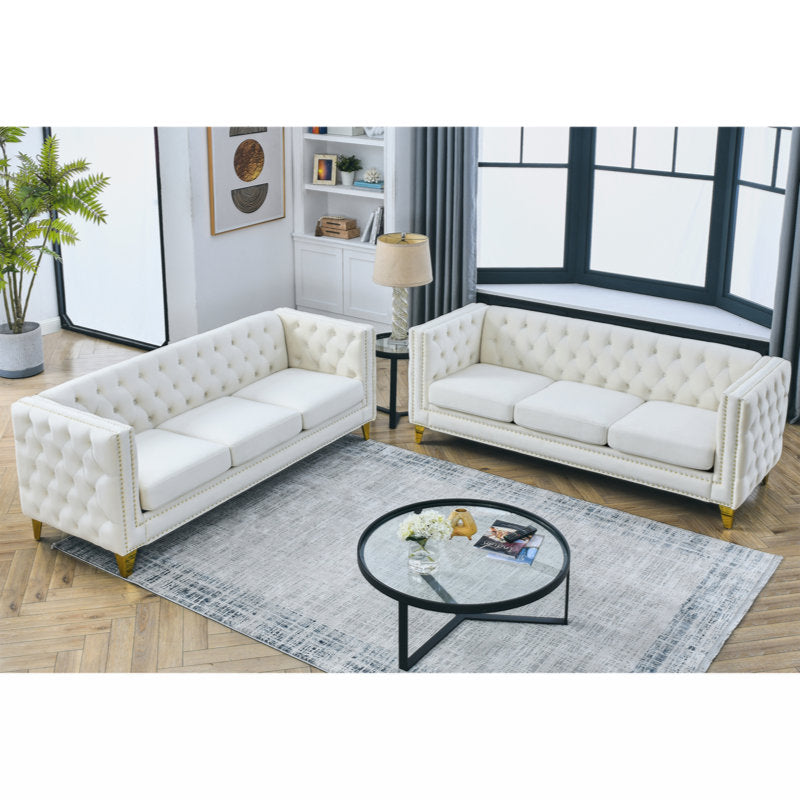 Kaicenz Velvet Living Room Set Luxury Sofa Set