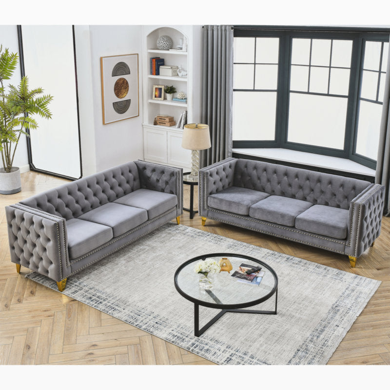 Kaicenz Velvet Living Room Set Luxury Sofa Set