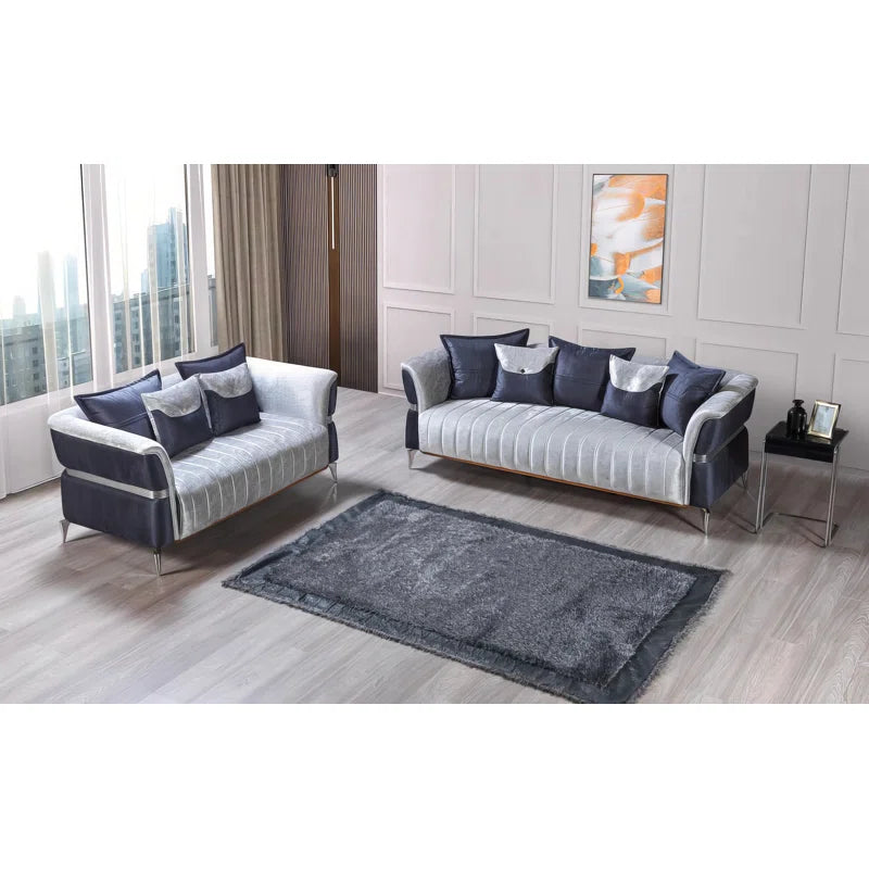 Kalviz 3 - Piece Velvet Living Room Set Luxury Sofa Set