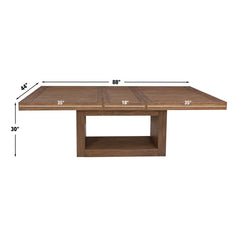 Hiken Extendable Solid Wood Base Dining Table - Wooden bazar