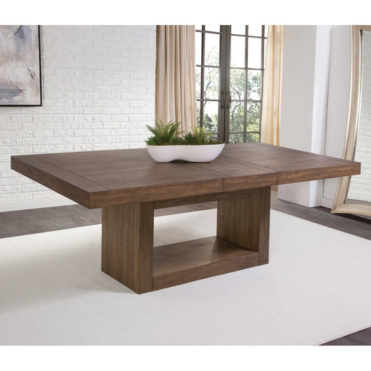 Hiken Extendable Solid Wood Base Dining Table - Wooden bazar