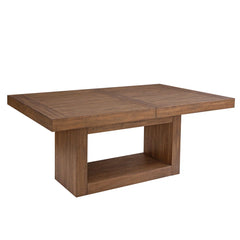 Hiken Extendable Solid Wood Base Dining Table - Wooden bazar