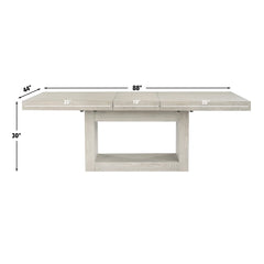 Hiken Extendable Solid Wood Base Dining Table - Wooden bazar