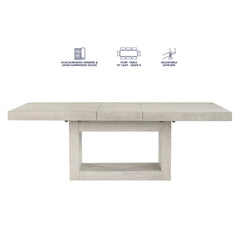 Hiken Extendable Solid Wood Base Dining Table - Wooden bazar