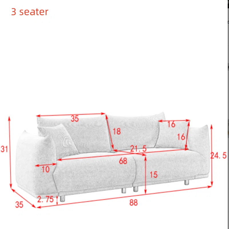 Kamruddino 2 - Piece Living Room Luxury Sofa Set