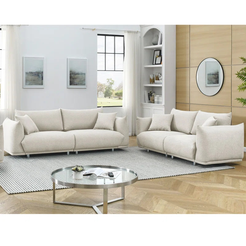 Kamruddino 2 - Piece Living Room Luxury Sofa Set