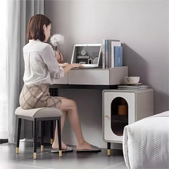 Kaori Vanity dressing table with lighted mirror and stool