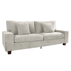 Nikos Modern Style 3 Seater Square Arm Sofa Upholstered Couch