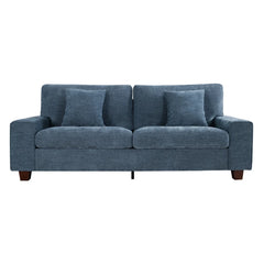 Nikos Modern Style 3 Seater Square Arm Sofa Upholstered Couch