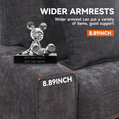 Nikos Modern Style 3 Seater Square Arm Sofa Upholstered Couch