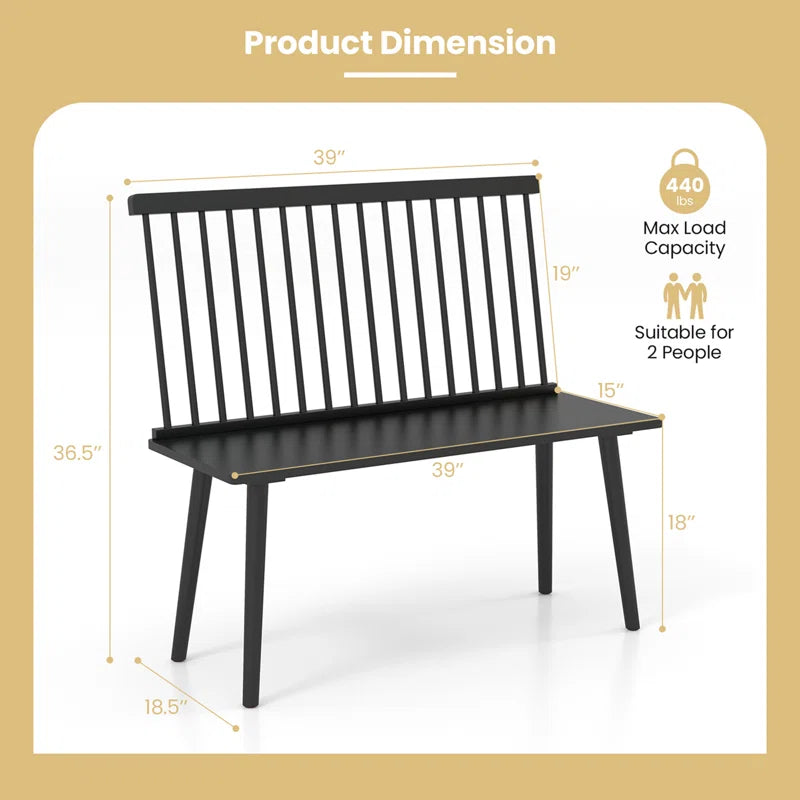 Cersitipie Solid Wood Bench - Wooden Bazar