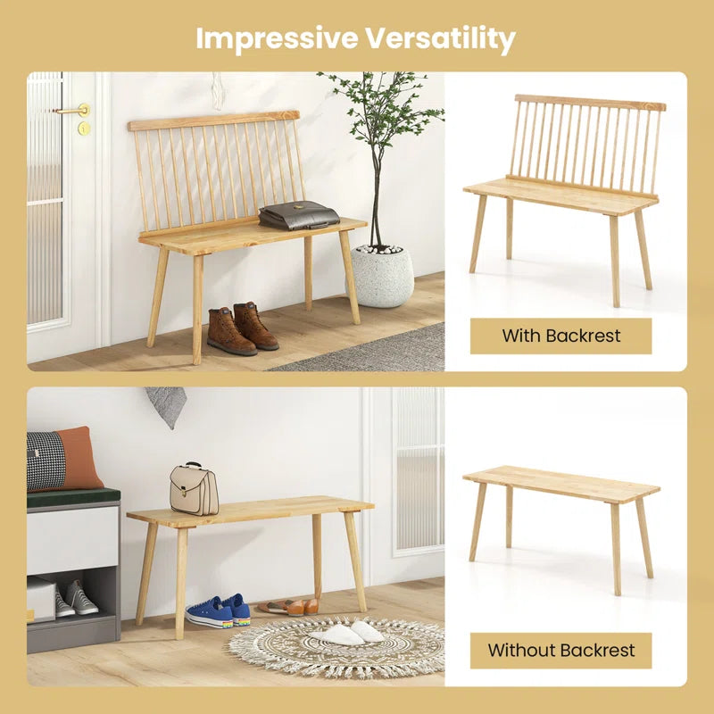 Cersitipie Solid Wood Bench - Wooden Bazar