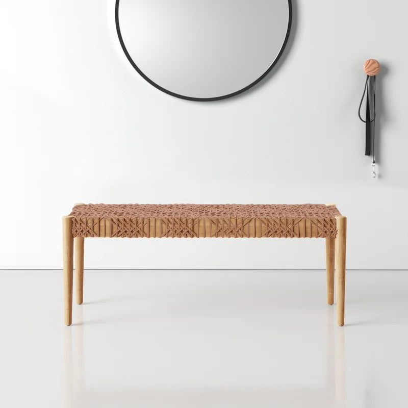 Shehnaak Artisan Carved Bench - Wooden Bazar