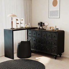 Haspring Sophisticated Vanity Table with Spacious Storage and Modern Design