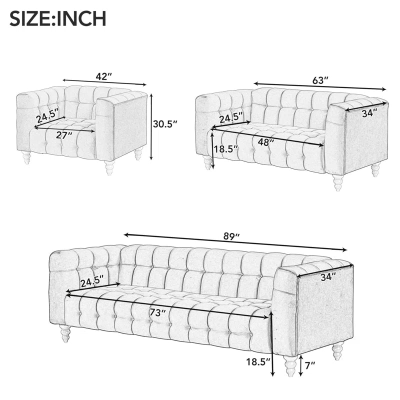 Kennielz Living Room Set Luxury Sofa Set