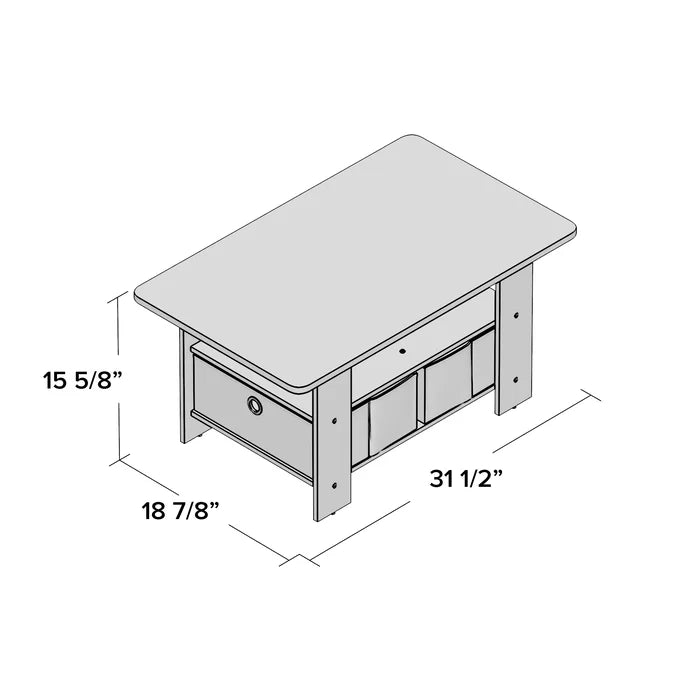 Kentony Coffee and center Table with Bin Drawer