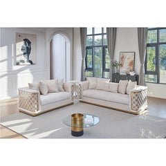 Kinieshaz 2 - Piece Living Room Set Luxury Sofa Set