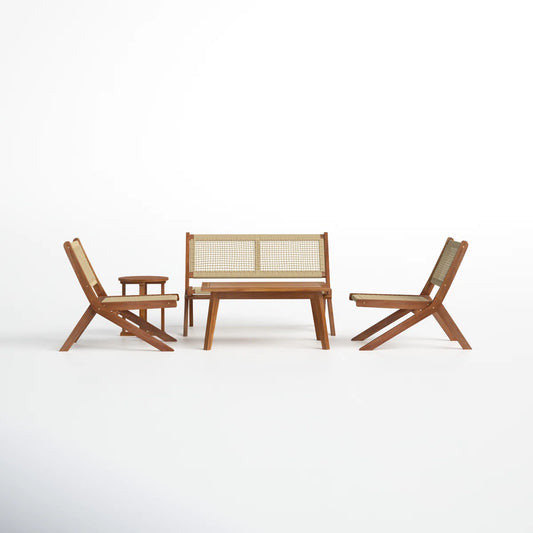 5-Piece Sofa Seating Group – Modern Outdoor or Indoor Lounge Set
