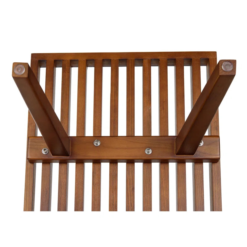 Oelax Rectangular Wooden Platform Bench with Slats Design Dining Kitchen Bench