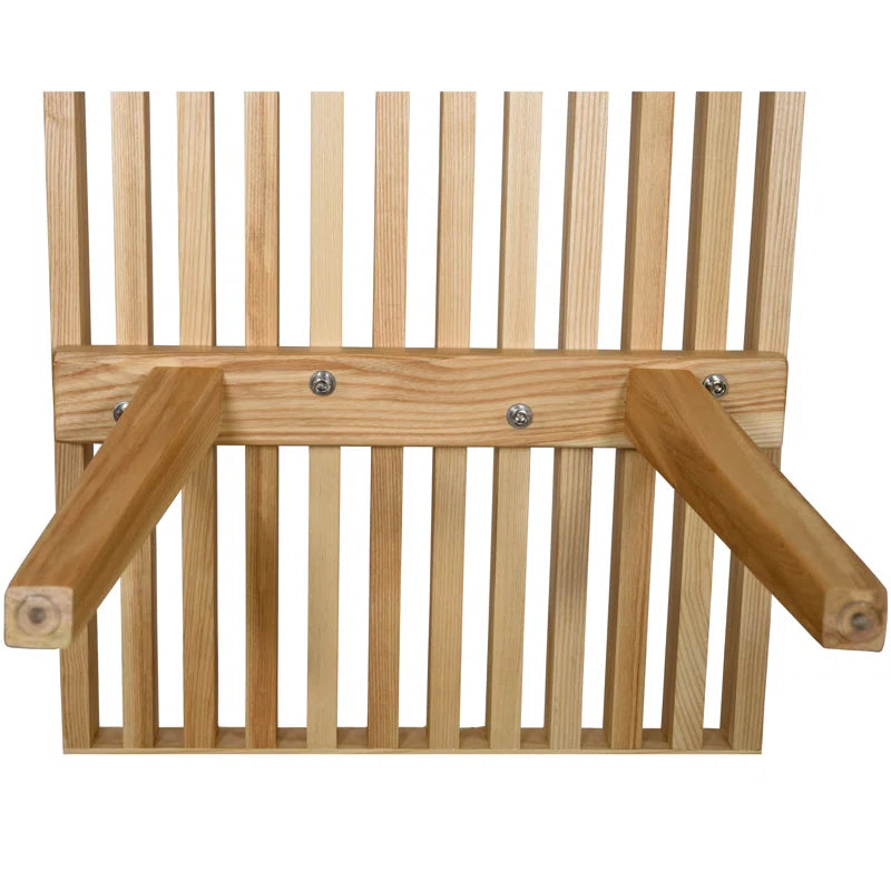 Oelax Rectangular Wooden Platform Bench with Slats Design Dining Kitchen Bench