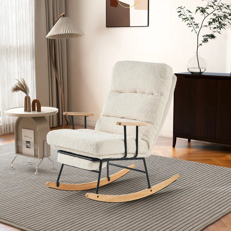 Livingston Modern Rocking Chair - Wooden Bazar