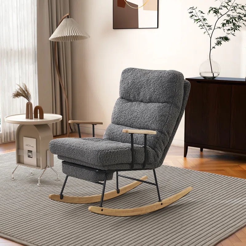 Livingston Modern Rocking Chair - Wooden Bazar