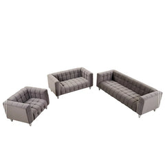Konnaz 3 - Piece Living Room Set Luxury Sofa Set