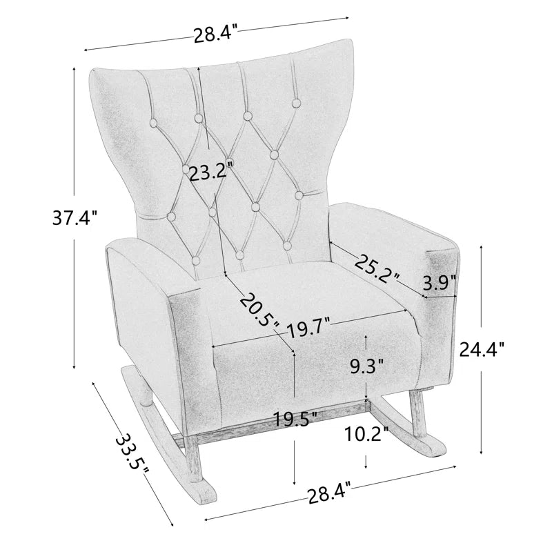 Festyy Rocking Chair for Modern Living - Wooden Bazar