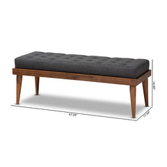Ioastere Polyester Upholstered Bench - Wooden Bazar